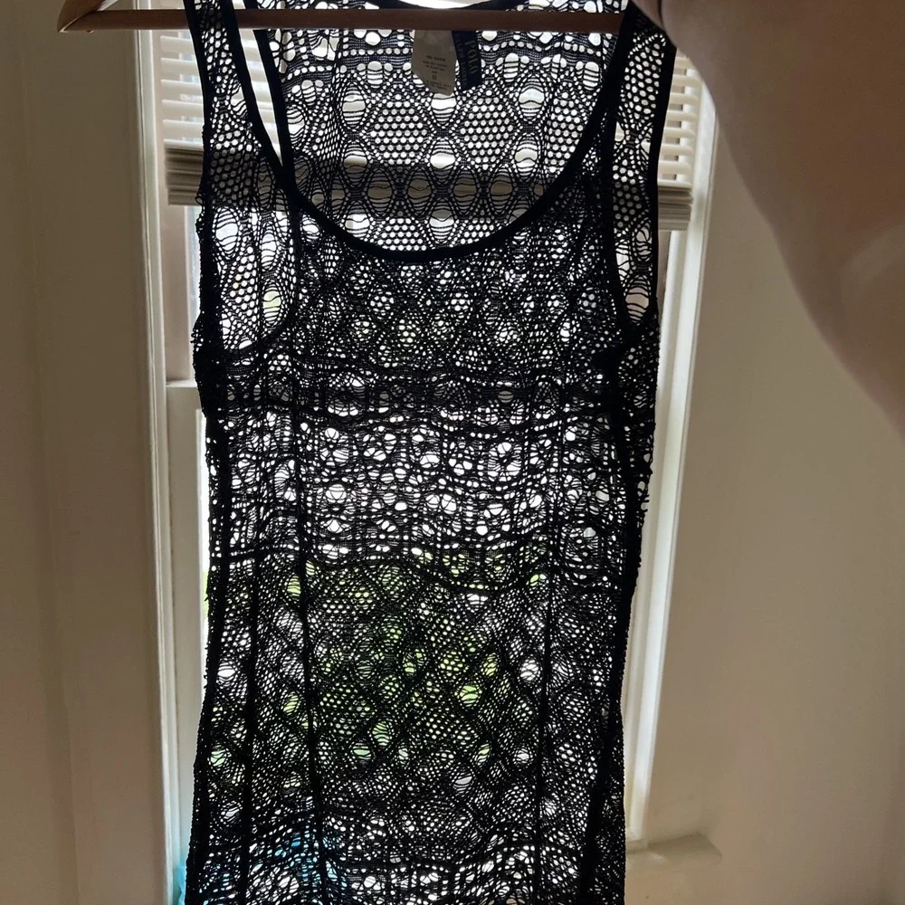 Polo Ralph Lauren Cover Up Womens Small Black Lace Beach Summer Swim Vacation
